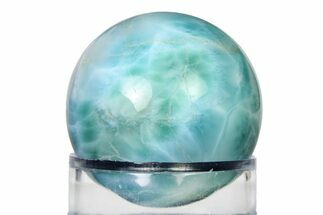 Polished Larimar Sphere - Dominican Republic #315102