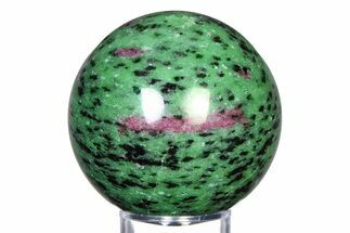 Polished Ruby Zoisite Sphere - Tanzania #315098