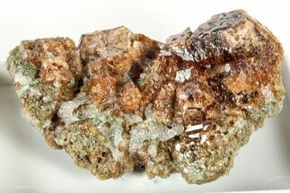 Red-Orange Hessonite Garnets on Diopside - Norway #317463