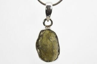 Green Moldavite Tektite Pendant ( g) - Czech Republic #317540
