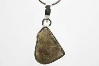 Green Moldavite Tektite Pendant ( g) - Czech Republic #317546
