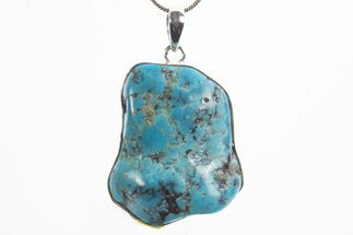 Kingman Turquoise Pendant (Necklace) - Sterling Silver #317561