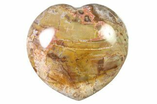 Polished Triassic Petrified Wood Heart - Madagascar #318361