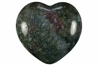 Polished Moss Agate Heart - Oregon #311967