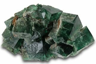 Fluorescent Green Fluorite Cluster - Diana Maria Mine, England #319250