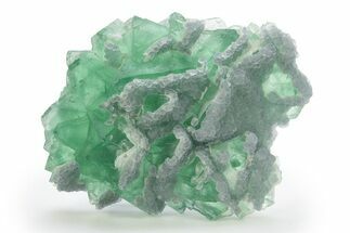 Apple-Green Octahedral Fluorite Crystal Cluster - China #319713
