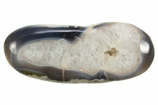 Polished Banded Blue and White Agate - Madagascar #319321