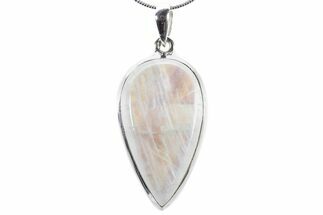 Adularescent Moonstone Pendant (Necklace) - Sterling Silver #321634