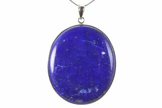 Polished Lapis Lazuli Pendant (Necklace) - Sterling Silver #321487