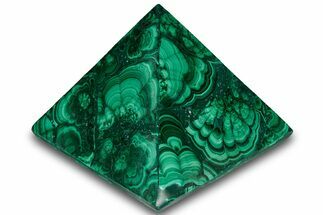 Polished Malachite Pyramid - DR Congo #321171