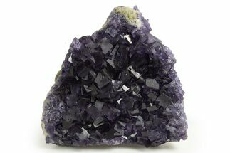 Purple Cubic Fluorite Crystals on Druzy Quartz - China #322810