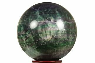 Large, Colorful Banded Fluorite Sphere ( lbs) - China #322934