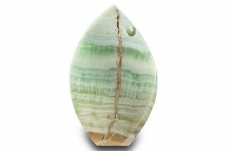 Polished Blue Caribbean Calcite Flame - Pakistan #323335