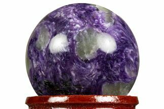 Polished Purple Charoite Sphere - Siberia #323485