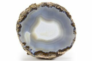 Las Choyas Geode With Blue Banded Agate - Mexico #324139