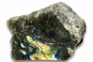 Single Side Polished Labradorite Section - Madagascar #324667