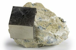 Natural Pyrite Cube In Rock - Navajun, Spain #324989