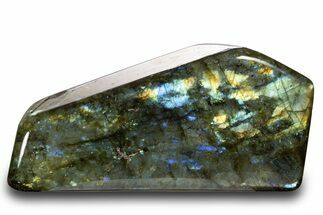 Flashy, Free-Standing Polished Labradorite - Madagascar #325227