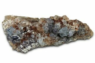 Blue/Purple Cubic Fluorite Crystals on Quartz - New Mexico #326163