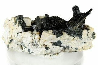 Lustrous Arfvedsonite Crystals with Feldspar - Malawi #326656