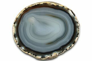 Polished Brazilian Banded Agate Section #326687