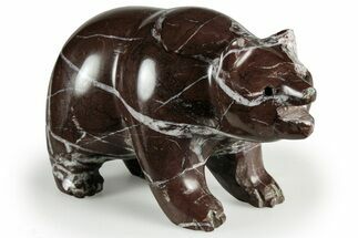 Realistic Polished Red Jasper Bear - Philippines #326791