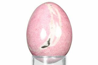 Polished Pink Rhodonite Egg - Yukon, Canada #326751