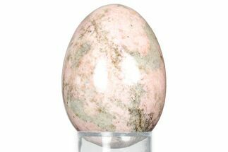 Polished Pink Rhodonite Egg - Yukon, Canada #326754