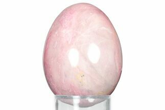 Polished Pink Rhodonite Egg - Yukon, Canada #326759