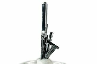 Very Lustrous Metallic Stibnite Crystals - Jiangxi, China #326620