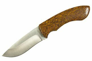 Knife With Miriam Stone Inlays - Handcrafted In Utah #327618