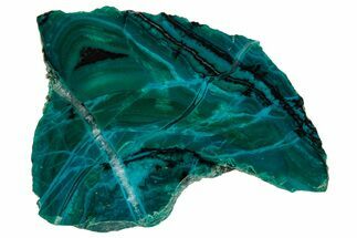 Polished Banded Chrysocolla and Malachite - Bagdad Mine, Arizona #327662