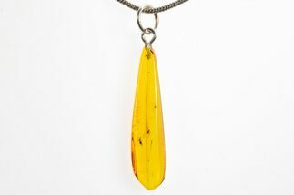 Polished Baltic Amber Pendant (Necklace) - Contains Two Flies! #328500