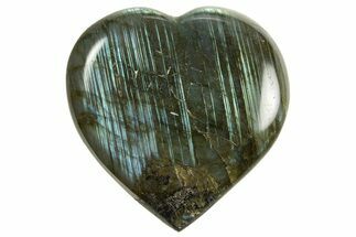 Flashy Polished Labradorite Heart - Madagascar #327252