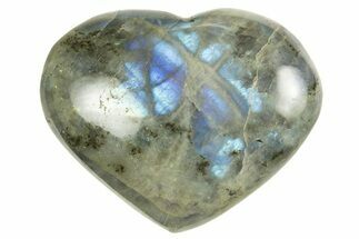 Flashy Polished Labradorite Heart - Madagascar #327257