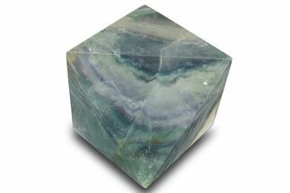 Polished Colorful Fluorite Octahedron - China #328798