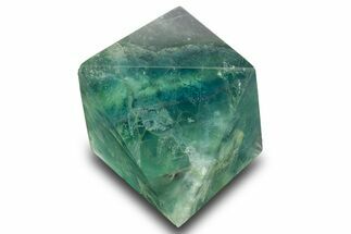 Polished Green Fluorite Octahedron - China #328802