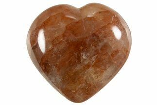 Polished Hematite (Harlequin) Quartz Heart - Madagascar #327264
