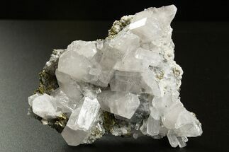 Columnar Calcite w/ Lustrous Chalcopyrite & Pyrite - Fluorescent! #330114