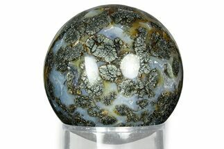 Colorful Polished Marcasite Agate Sphere - Indonesia #330210