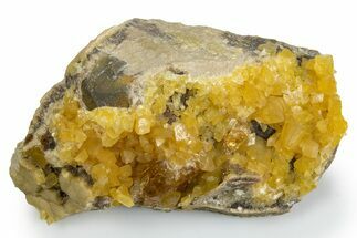 Honey Colored Barite Crystals on Fluorescent Calcite - Elk Creek #330383