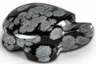 Polished Snowflake Obsidian Turtle - California #331611