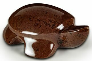 Polished Cinnamon (Mahogany) Obsidian Turtle - Oregon #331578