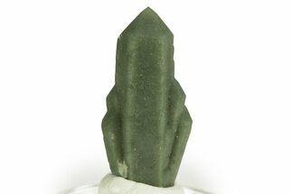 Green Hedenbergite Included Quartz Cluster - Mongolia #331898