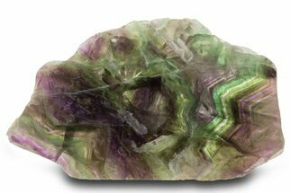 Colorful, Polished Fluorite Slab - China #333256