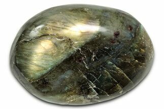Flashy, Polished Labradorite Palm Stone - Madagascar #334242