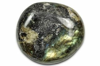 Flashy, Polished Labradorite Palm Stone - Madagascar #334247