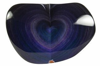 Polished Rainbow Obsidian Heart - Mexico #334970