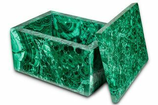 Wide Malachite Jewelry Box - DR Congo #335694