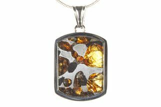 Sericho Pallasite Dog Tag Meteorite Pendant - Kenya #336097
